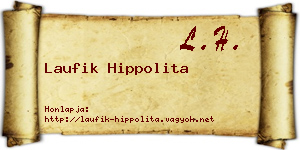Laufik Hippolita névjegykártya